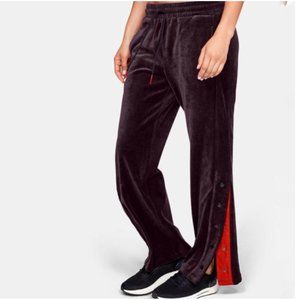 Under Armour Be Seen Velour Tear Away Pant Womens Small Black